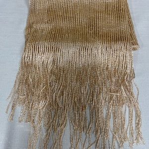 Gold Fringe Scarf